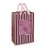 Sacola Papel com Visor Lux Rosa/Marrom P 18X11,5X6,5 - Imagem 1