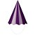 Chapéu Papel Liso Roxo com 8 Un - Silver Plastic - 8 un - Imagem 1