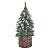 Mini Pinheiro Base Madeira Verde  Marrom  19cm - Imagem 1