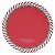 Sousplat com Borda Listrada Branco Vermelho 33X33cm - 1 Un - Imagem 1