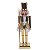 Soldado de Chumbo Decorativo Branco Ouro 38cm - 1 Un - Imagem 1