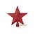Ponteira Estrela com Glitter Vermelho 20cm - 1 Un - Imagem 1
