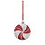 Enfeite Pendurar Candy Vermelho Branco 9cm - 1 Un - Imagem 1