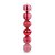 Bola Tubo Brilho/Fosco/Glitter Vermelho 6cm - Jogo com 6 Peças - Imagem 1