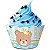 Porta Cupcake Ursinho Menino - 8 Un - Imagem 1