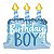 Balão Qualatex 14" - Shape Solto - Birthday Boy-Bolo E Velas - 1 Un - Imagem 1