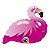 Balão Qualatex 14" - Shape Solto - Mini Flamingo Rosa - 1 Un - Imagem 1