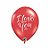 Balão Qualatex 11" - Qx Party Balloon Estampado - I Love You-Letras - 6 Un - Imagem 2