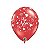 Balão Qualatex 11" - Qx Party Balloon Estampado - Te Amo-Corações E Esp - 6 Un - Imagem 1