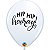 Balão Qualatex 11" - Redondo Branco - Hip Hip Hooray! - 50 Un - Imagem 1