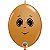 Balão Qualatex 12" - Q-Link Marrom Mocha - Cara Masculino - 50 Un - Imagem 1