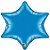 Balão Qualatex 22" - 6Pt Estrela - Azul Safira Metalizado Liso - 1 Un - Imagem 2