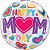 Balão Qualatex 22" - Bubble Simples - Happy M(Coração)M - Dia Das Mães Corações - 1 Un - Imagem 1