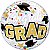 Balão Qualatex 22" - Bubble Simples - Congrats Grad-Estrela - 1 Un - Imagem 1