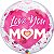 Balão Qualatex 22" - Bubble Simples - Love You M(Coração)M-Dia Das Mães Rosa - 1 Un - Imagem 1