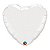 Balão Qualatex 04" - Coração - Branco Metalizado Liso - 1 Un - Imagem 1