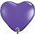 Balão Qualatex 6" - Coração Violeta - Liso Látex - 100 Un - Imagem 1