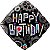 Balão Qualatex 18" - Diamante - Happy Birthday-Pecas De Robo - 1 Un - Imagem 1