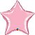 Balão Qualatex 20" - Estrela - Rosa Perolado Metalizado Liso - 1 Un - Imagem 1