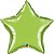 Balão Qualatex 36" - Estrela - Verde Lima Metalizado Liso - 1 Un - Imagem 1