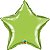 Balão Qualatex 20" - Estrela - Verde Lima Metalizado Liso - 1 Un - Imagem 1