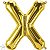 Balão Qualatex 34" - Letra - X Ouro - 1 Un - Imagem 1