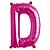 Balão Qualatex 34" - Letra - D Magenta - 1 Un - Imagem 1