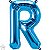 Balão Qualatex 16" - Letra - R Azul - 1 Un - Imagem 1