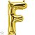 Balão Qualatex 16" - Letra - F Ouro - 1 Un - Imagem 1