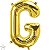 Balão Qualatex 16" - Letra - G Ouro - 1 Un - Imagem 1