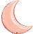 Balão Qualatex 35" - Lua Crescente - Rosê Metalizado Liso - 1 Un - Imagem 1