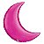 Balão Qualatex 35" - Lua Crescente - Magenta Metalizado Liso - 1 Un - Imagem 1