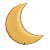 Balão Qualatex 09" - Lua Crescente - Ouro Metalizado Liso - 1 Un - Imagem 1