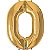 Balão Qualatex 34" - Número Zero Ouro - 1 Un - Imagem 1