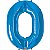 Balão Qualatex 34" - Número Zero Azul Safira - 1 Un - Imagem 1