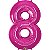 Balão Qualatex 34" - Número Oito Magenta - 1 Un - Imagem 1