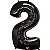 Balão Qualatex 34" - Número Dois Preto Onix - 1 Un - Imagem 1