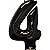 Balão Qualatex 34" - Número Quatro Preto Onix - 1 Un - Imagem 1