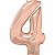 Balão Qualatex 34" - Número Quatro Rosê - 1 Un - Imagem 1