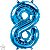 Balão Qualatex 16" - Número - 8 Azul - 1 Un - Imagem 1