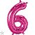 Balão Qualatex 16" - Número - 6 Magenta - 1 Un - Imagem 1