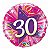 Balão Qualatex 18" - Redondo - 30-Estrela Brilhante Rosa - 1 Un - Imagem 1