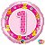 Balão Qualatex 18" - Redondo - 1 Ano Rosa Ursiho - 1 Un - Imagem 1