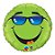 Balão Qualatex 18" - Redondo - Sorriso Bacana Verde - 1 Un - Imagem 1