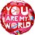 Balão Qualatex 18" - Redondo - You Are My World - 1 Un - Imagem 1