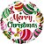 Balão Qualatex 18" - Redondo - Merry Christmas-Ornamentos - 1 Un - Imagem 1