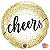 Balão Qualatex 18" - Redondo - Cheers-Pontos E Ouro - 1 Un - Imagem 1