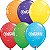 Balão Qualatex 11" - Redondo Arco-Íris - Congrats-Pontos E Estrelas - 50 Un - Imagem 1