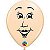 Balão Qualatex 5" - Redondo Blush - Rosto De Mulher - 100 Un - Imagem 1