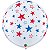 Balão Qualatex 3" - Redondo Branco - Estrelas Vermelhas E Azuis - 2 Un - Imagem 1